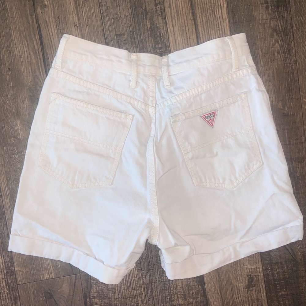 Guess high waist jean shorts